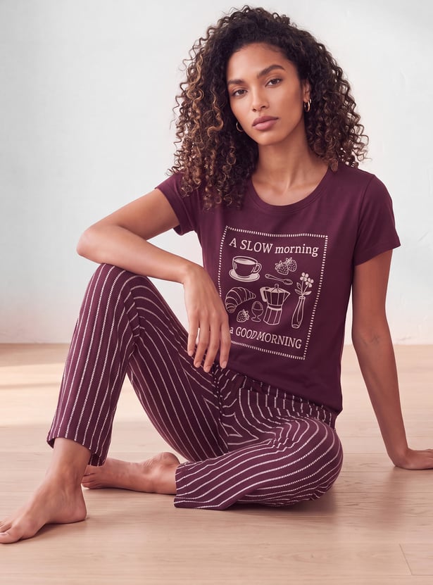 Women Printed PJ Set
