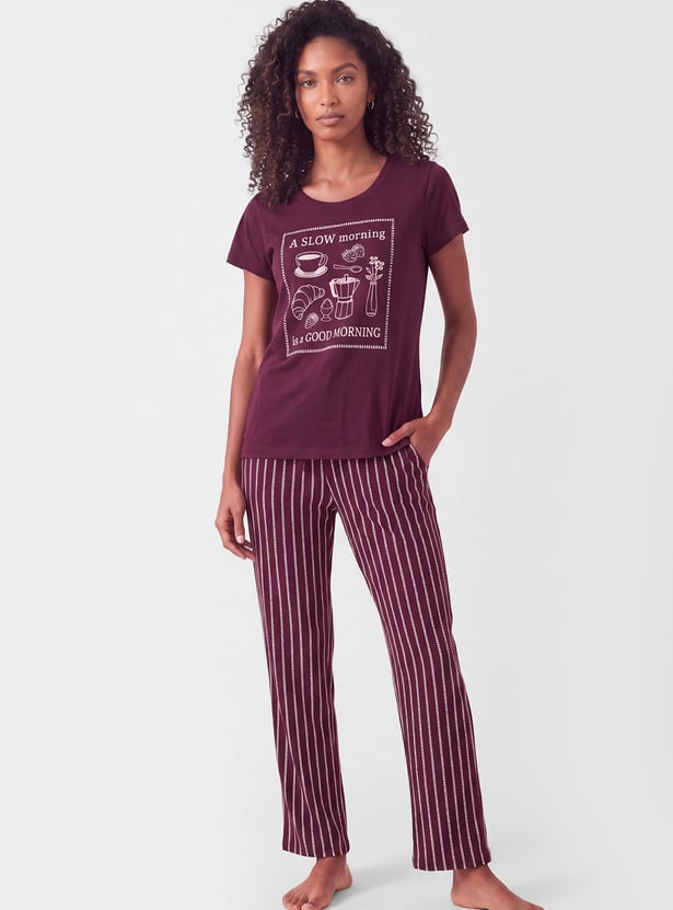 Women Printed PJ Set