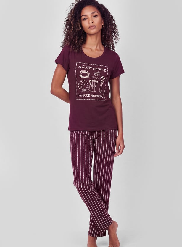 Women Printed PJ Set