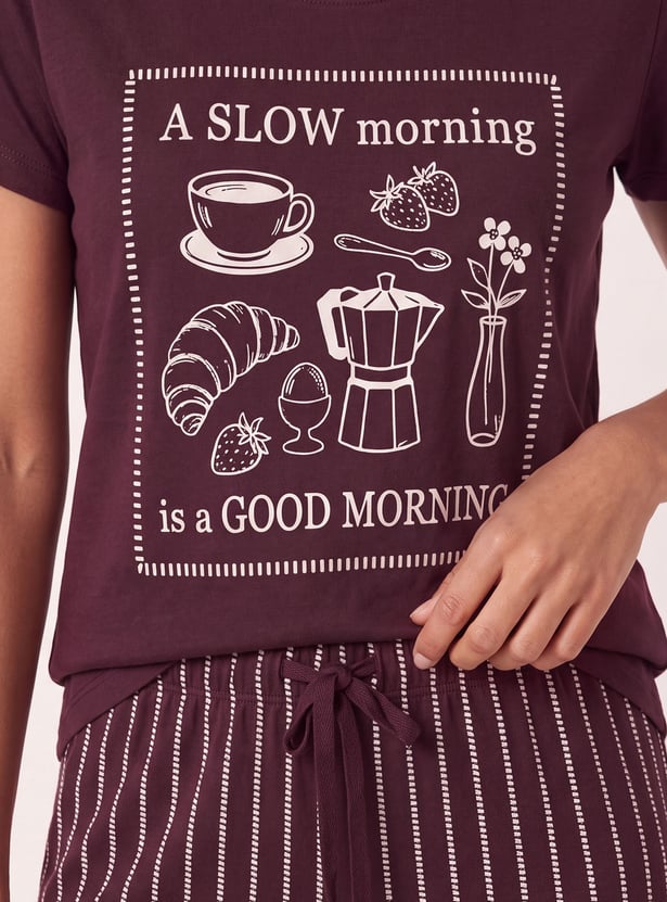 Women Printed PJ Set