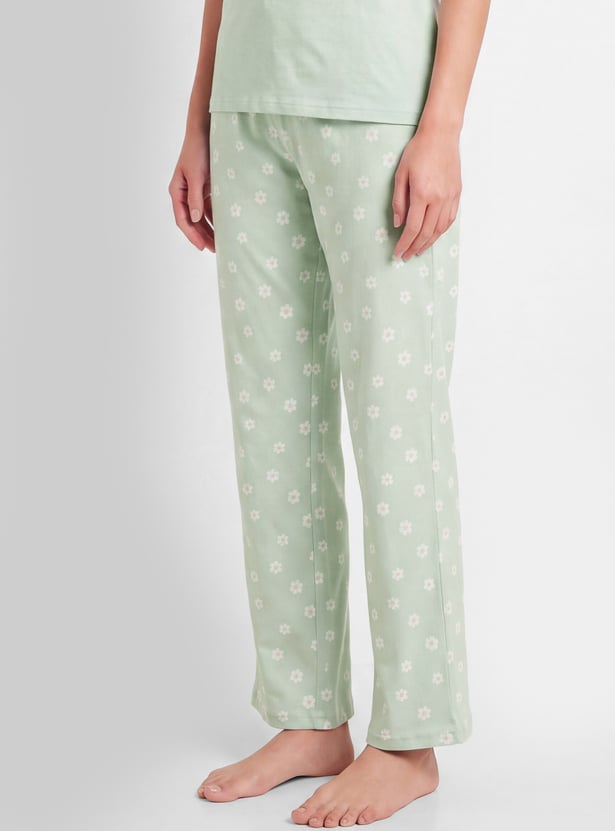 Women Floral Print PJ Set
