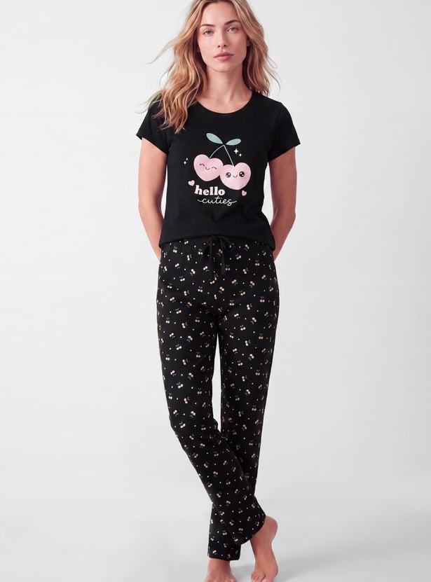 Women Printed PJ Set