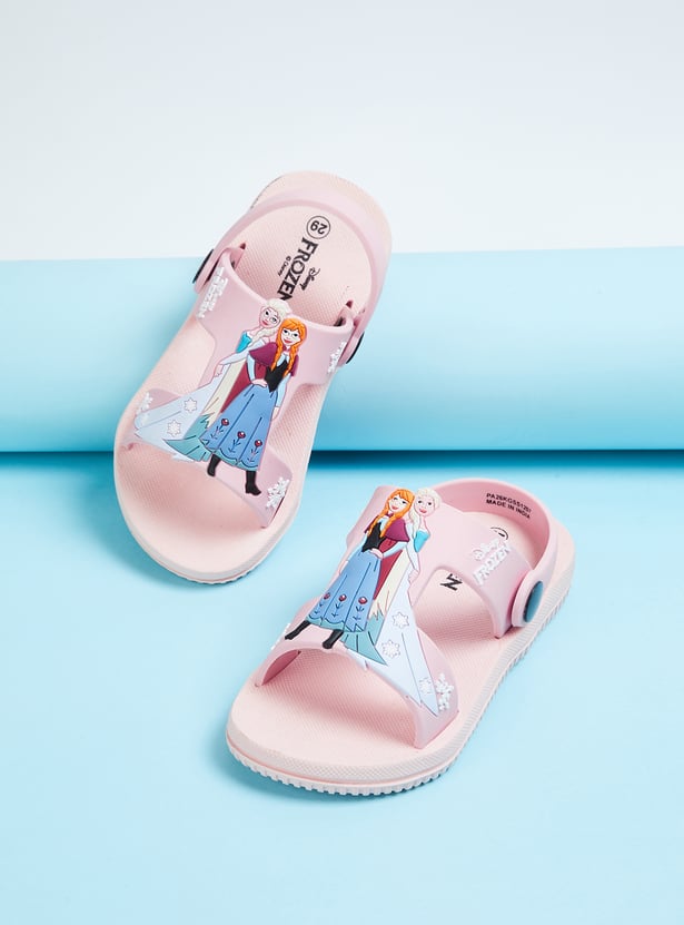 Girls Frozen Velcro Slingback Sandals
