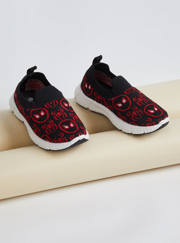 Girls Spiderman Slip-On Sports Shoes