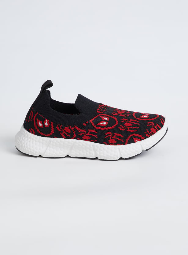 Girls Spiderman Slip-On Sports Shoes