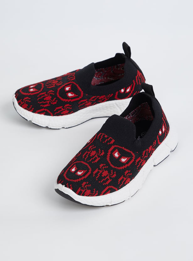 Girls Spiderman Slip-On Sports Shoes