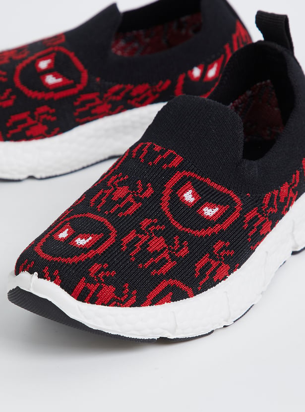 Girls Spiderman Slip-On Sports Shoes