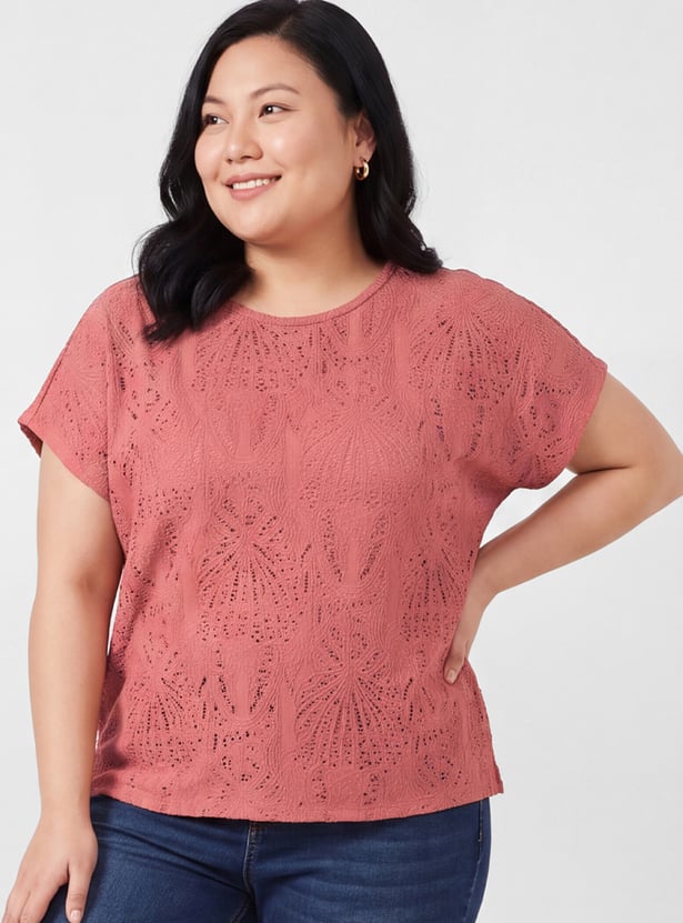 Kalki X Max Women Knit Lace Top