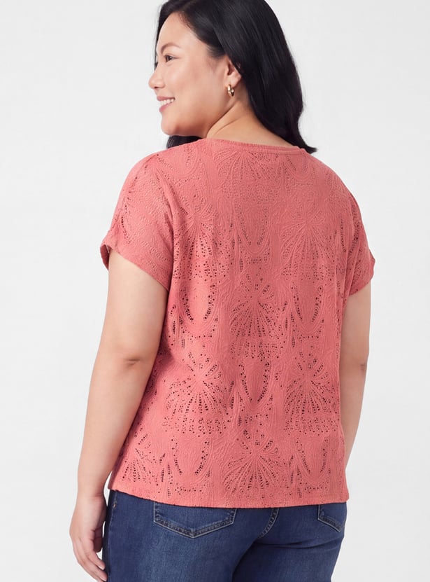 Kalki X Max Women Knit Lace Top