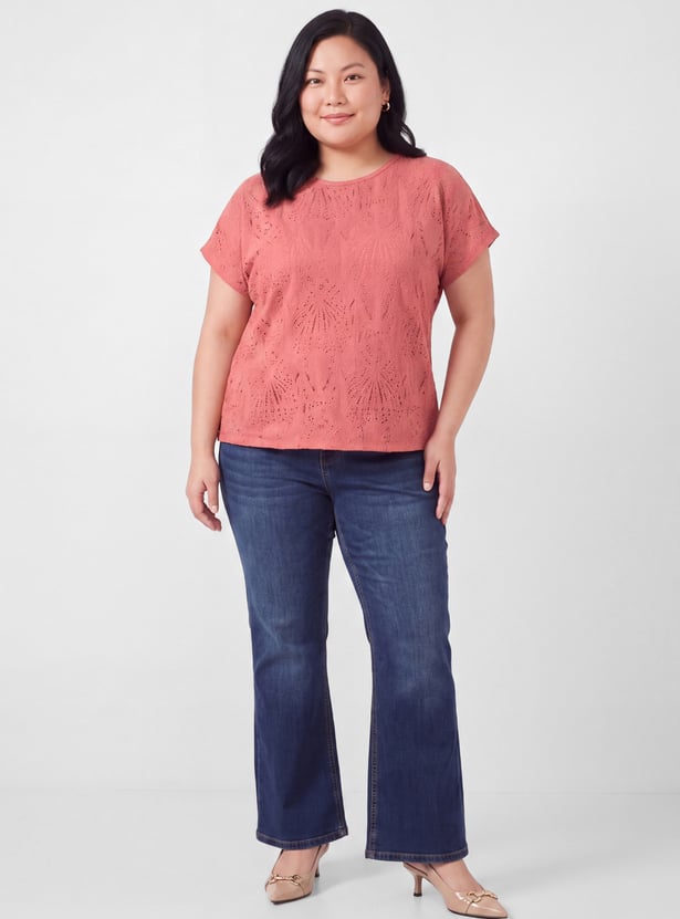 Kalki X Max Women Knit Lace Top