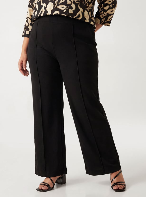 Women Solid Relaxed Trousers