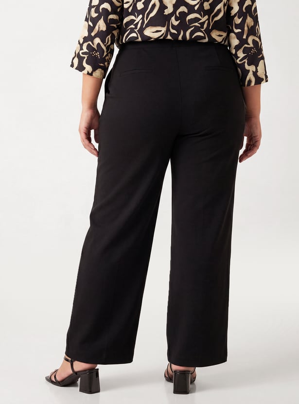 Women Solid Relaxed Trousers