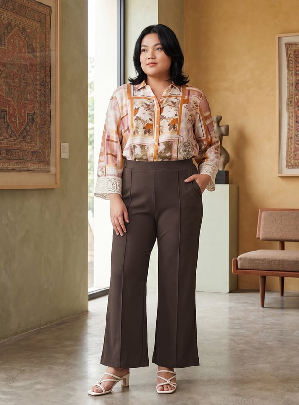 Women Solid Relaxed Trousers