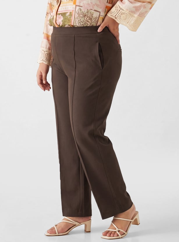 Women Solid Relaxed Trousers