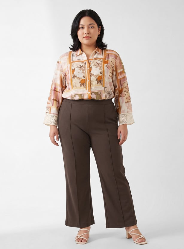 Women Solid Relaxed Trousers