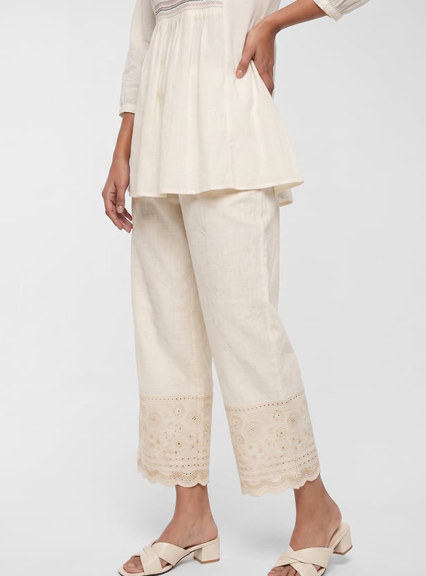 Women Embroidered Palazzos