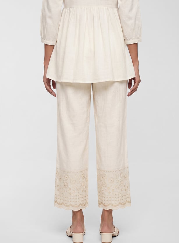 Women Embroidered Palazzos