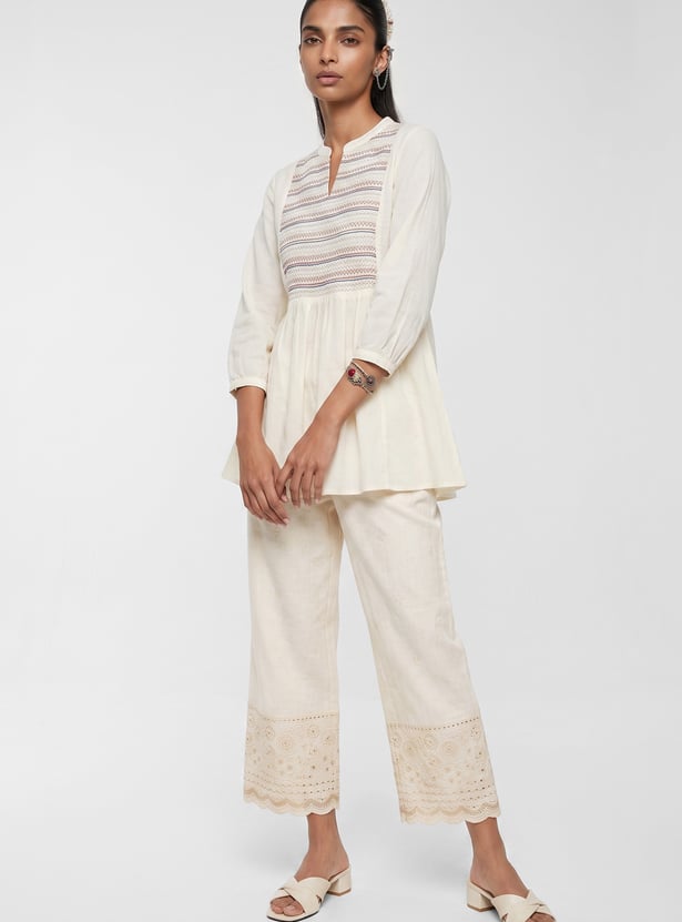Women Embroidered Palazzos