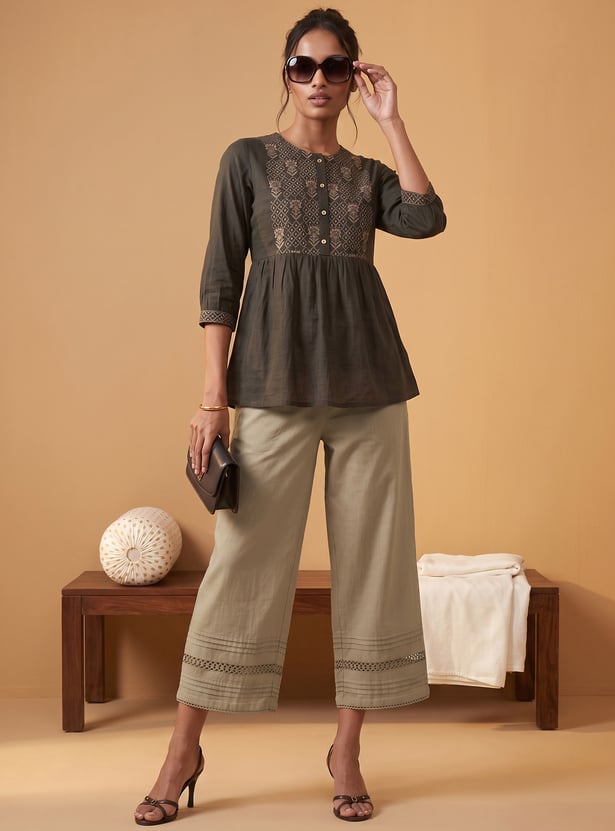 Women Lace Detailed Palazzos