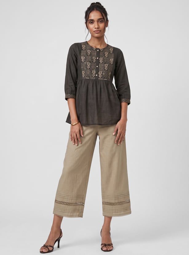 Women Lace Detailed Palazzos