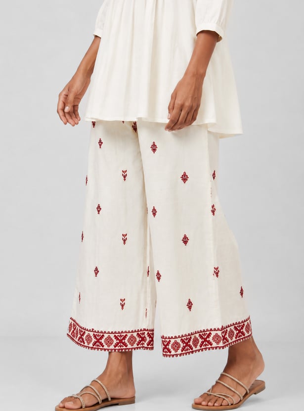 Women Embroidered Palazzo
