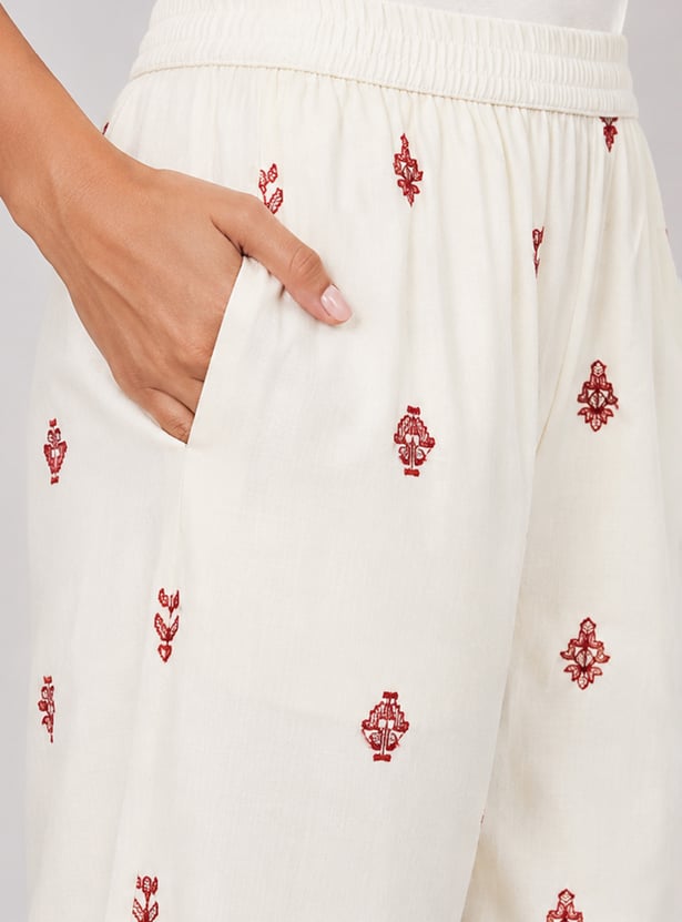 Women Embroidered Palazzo