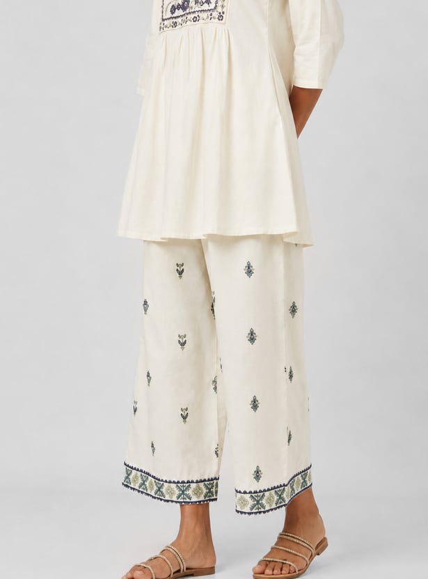Women Embroidered Palazzos