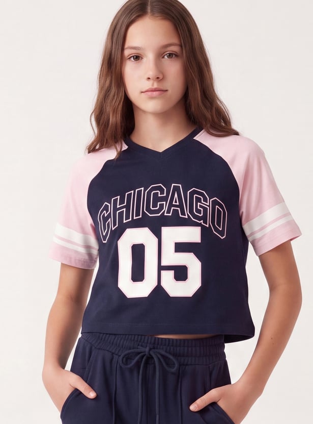 Girls Printed Trousers Set
