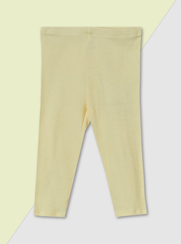 Girls Solid Leggings - Pack of 2