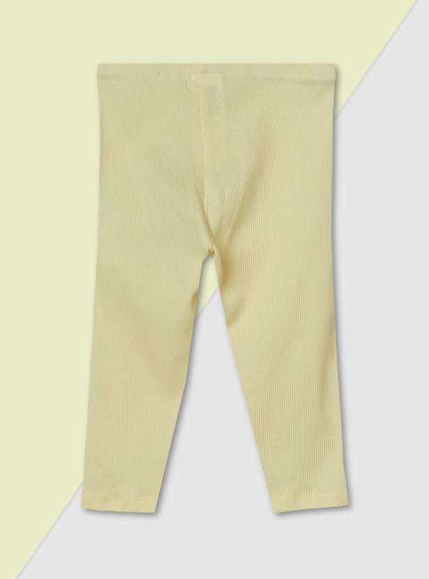 Girls Solid Leggings - Pack of 2