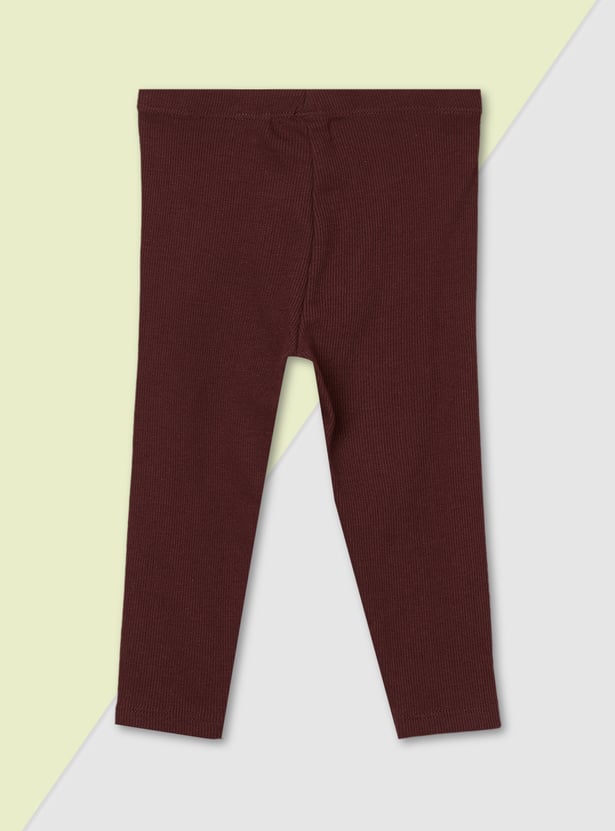 Girls Solid Leggings - Pack of 2