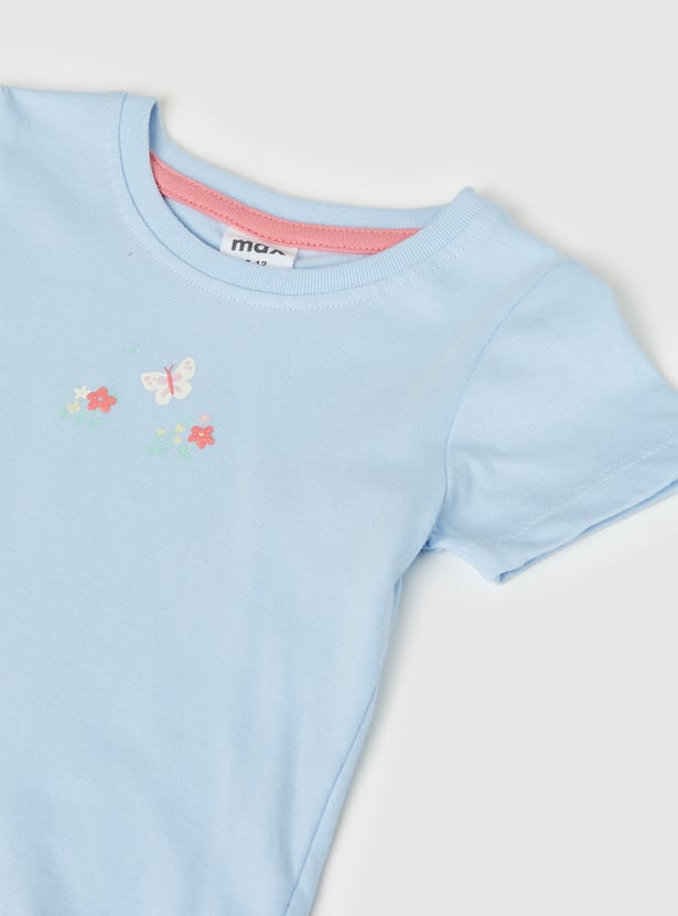 Girls Printed T-shirts - Pack of 3