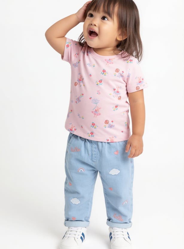 Girls Printed T-shirts - Pack of 3