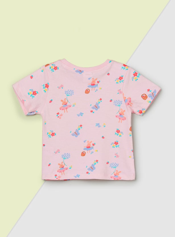 Girls Printed T-shirts - Pack of 3