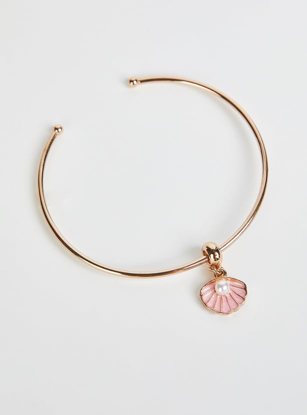 Girls Shell Design Necklace Set with Bracelet