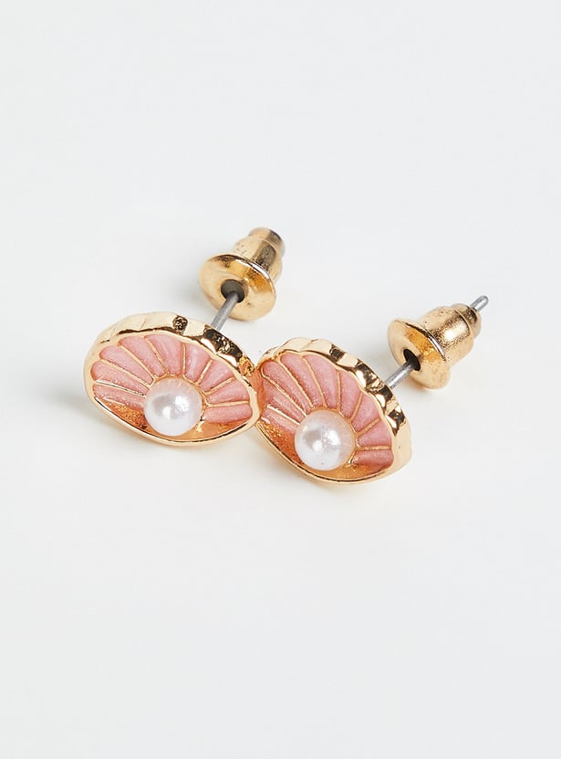 Girls Shell Design Necklace Set with Bracelet