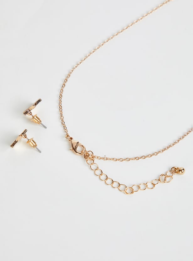 Girls Star Design Necklace Set with Ring