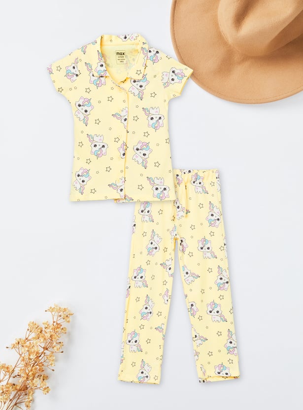 Girls Printed Sleepwear Set