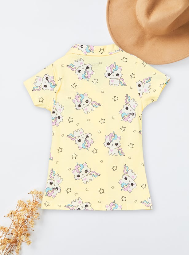 Girls Printed Sleepwear Set