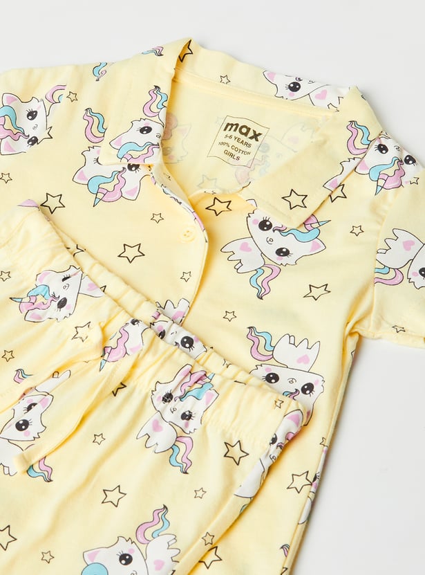 Girls Printed Sleepwear Set
