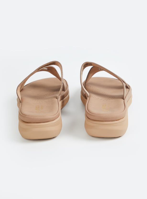 Women Solid Dual Strap Sandals