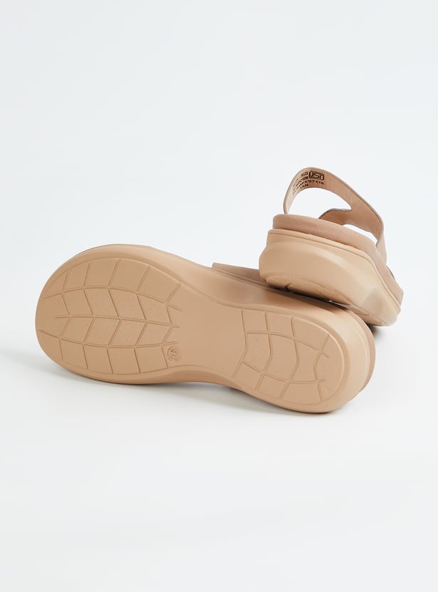Women Solid Dual Strap Sandals