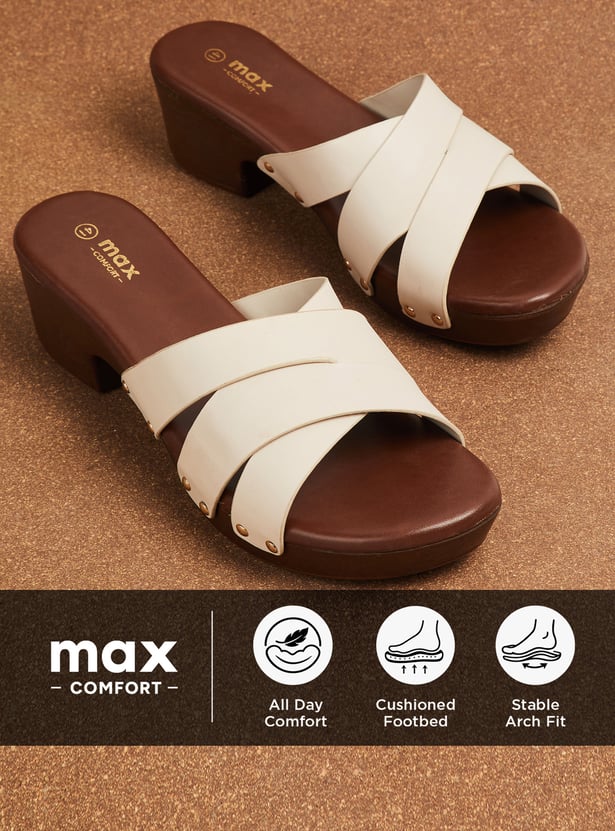 Women Solid Block Heel Sandals