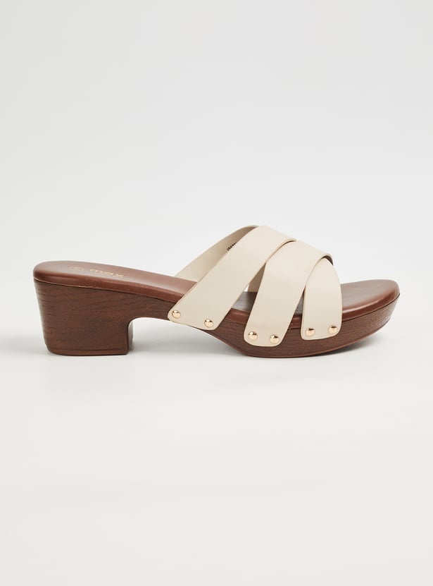 Women Solid Block Heel Sandals