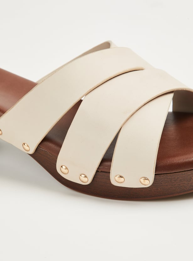 Women Solid Block Heel Sandals