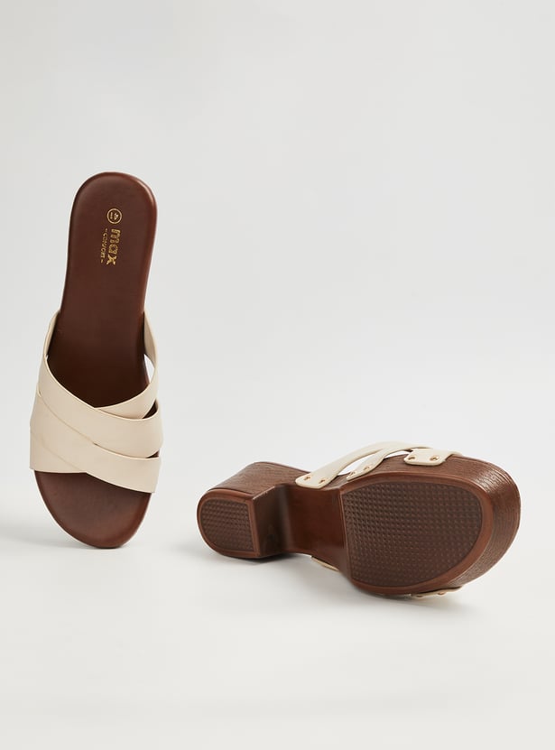 Women Solid Block Heel Sandals