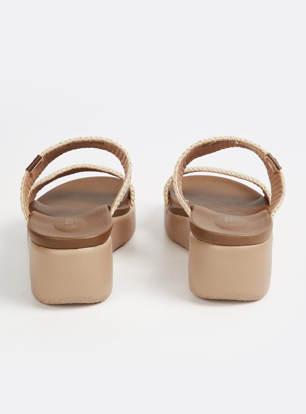 Women Braided Open-Toe Wedges