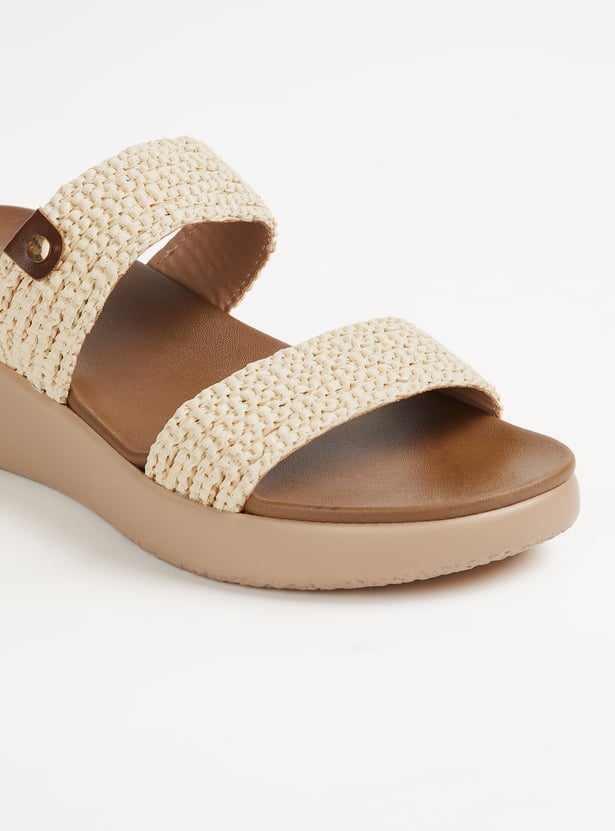 Women Braided Open-Toe Wedges