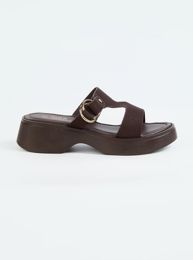 Women Textured Platform Heels
