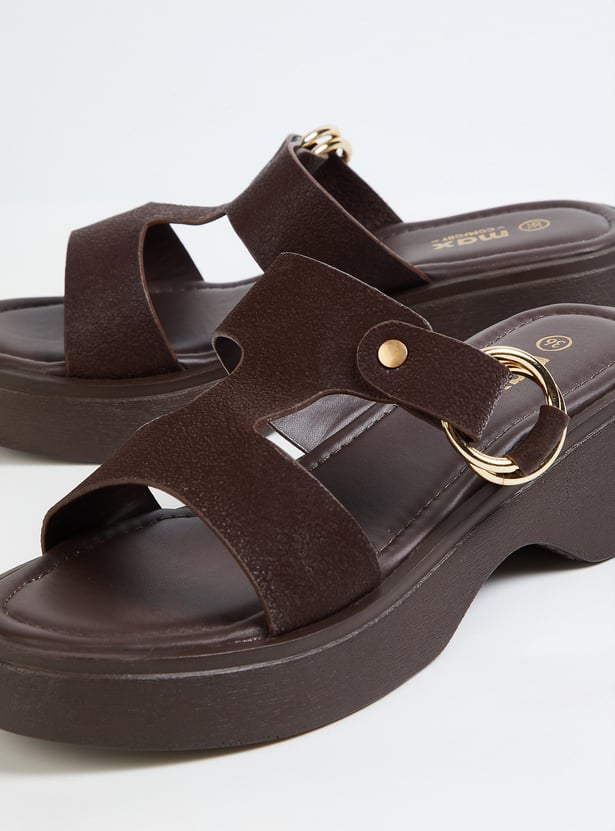Women Textured Platform Heels